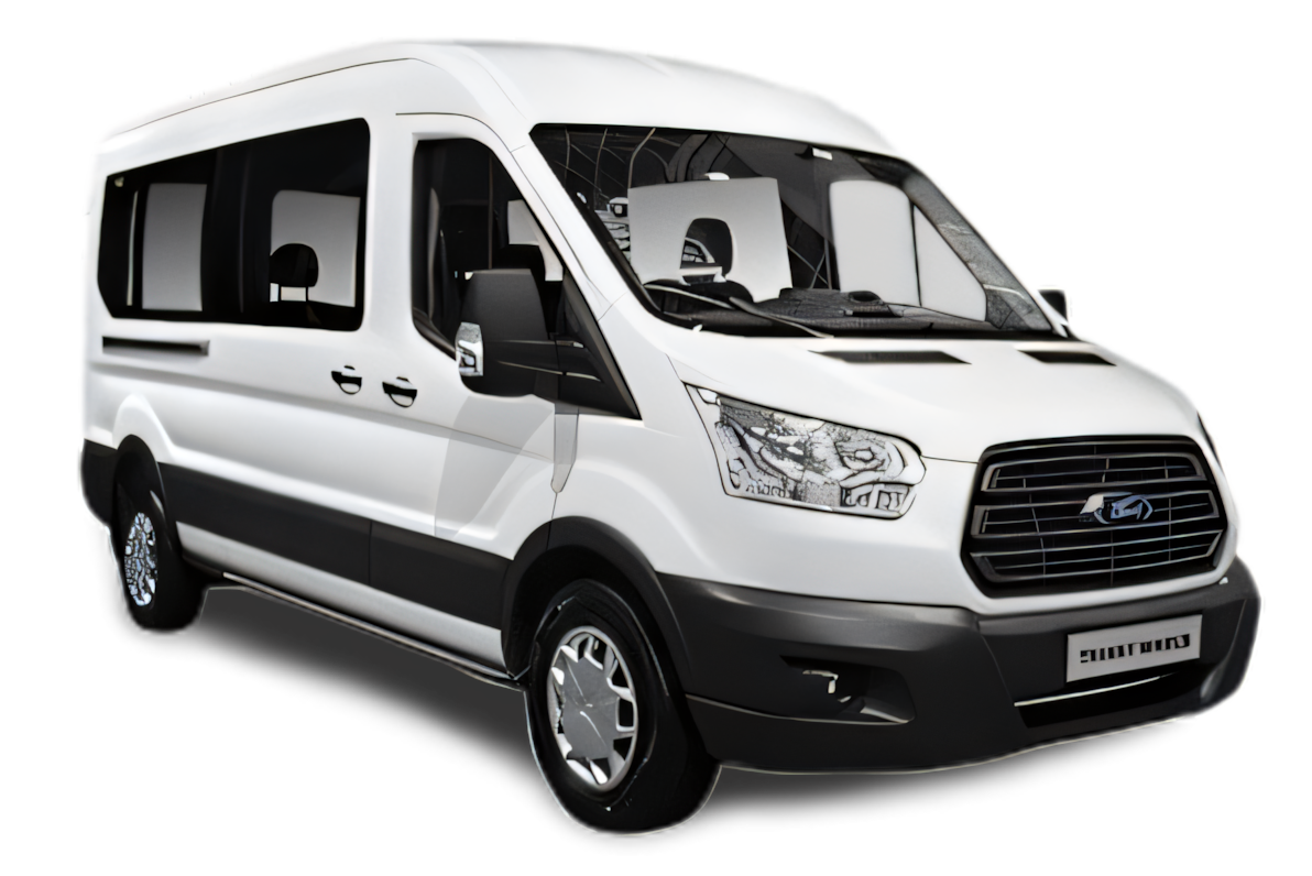 Ford Transit 9 places PMR avec ascenseur pour fauteuil roulant - Location chez AB Loc